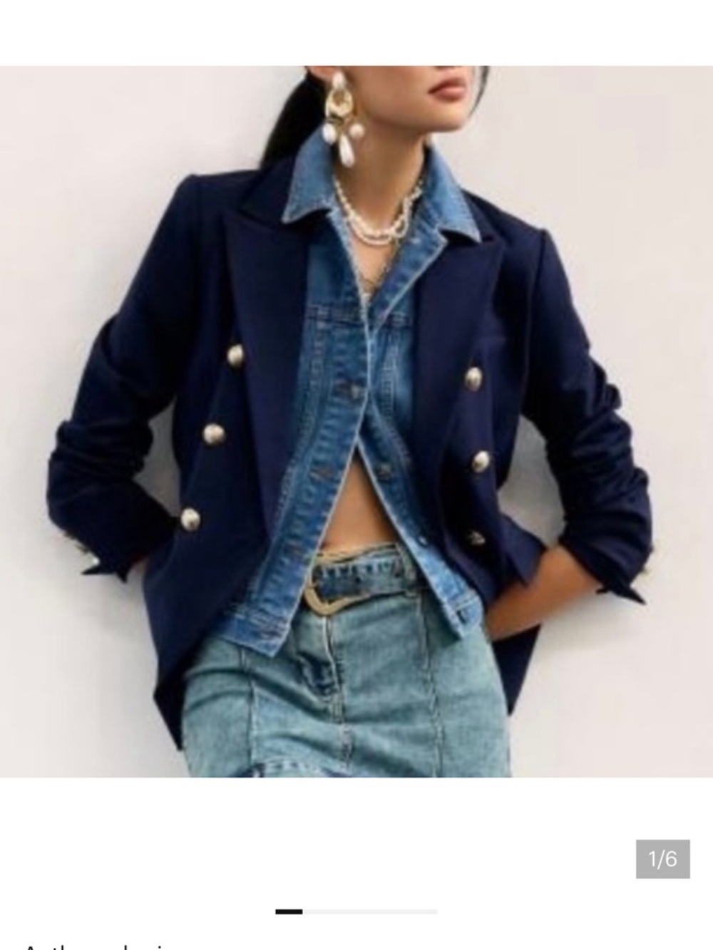 Anthropologie Dolan miller removeable denim blazer